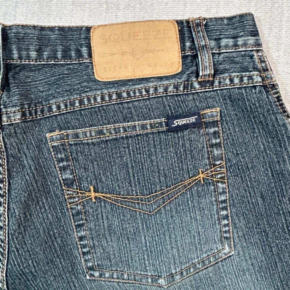 Squeeze Stephen Hardy Shorts Denim Jean Blue Wash Womens Sz 13/14 Y2K 5-Pockets